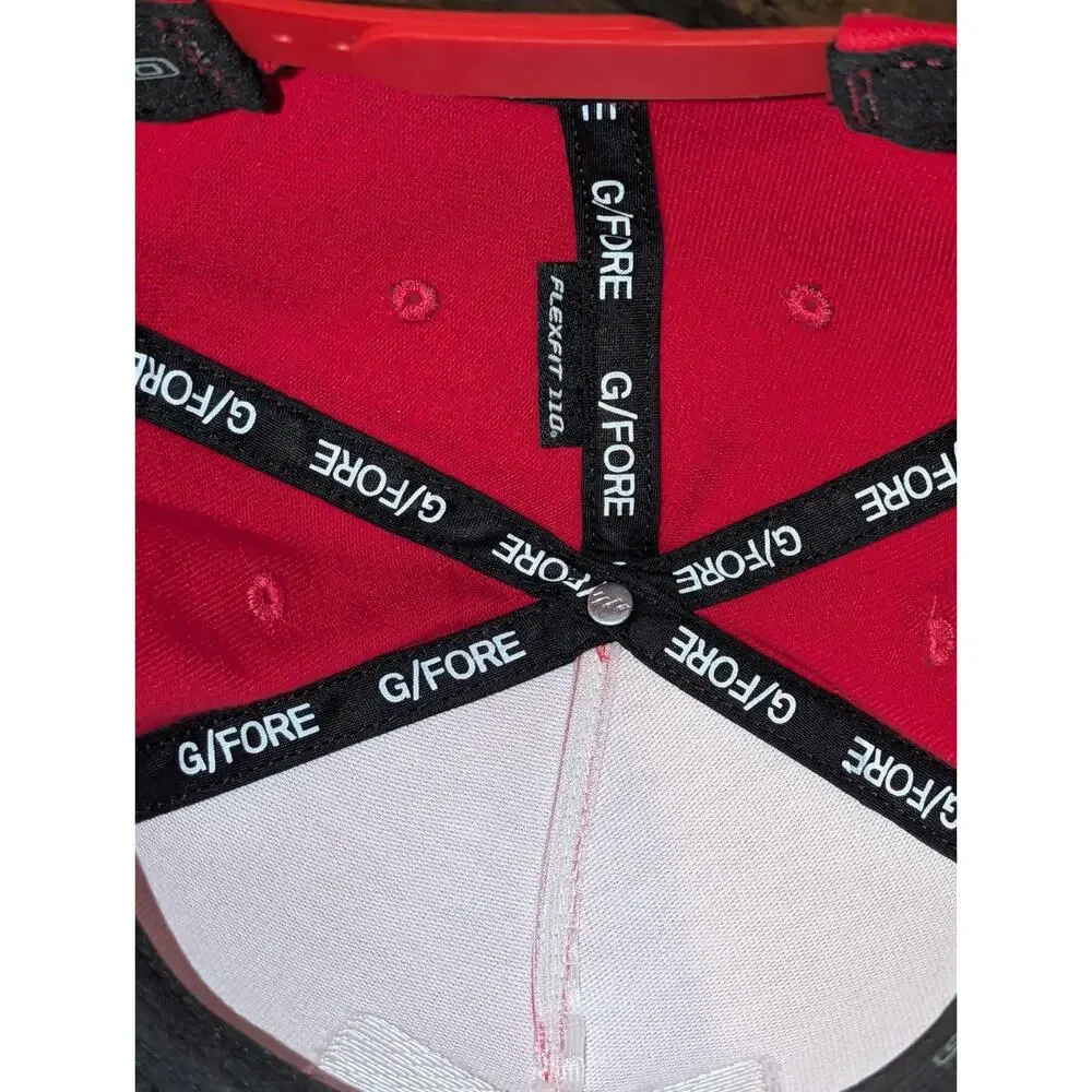 G/Fore Zero Putts Given Stretch Twill Snapback Hat - G4AF22H42 - Cherry